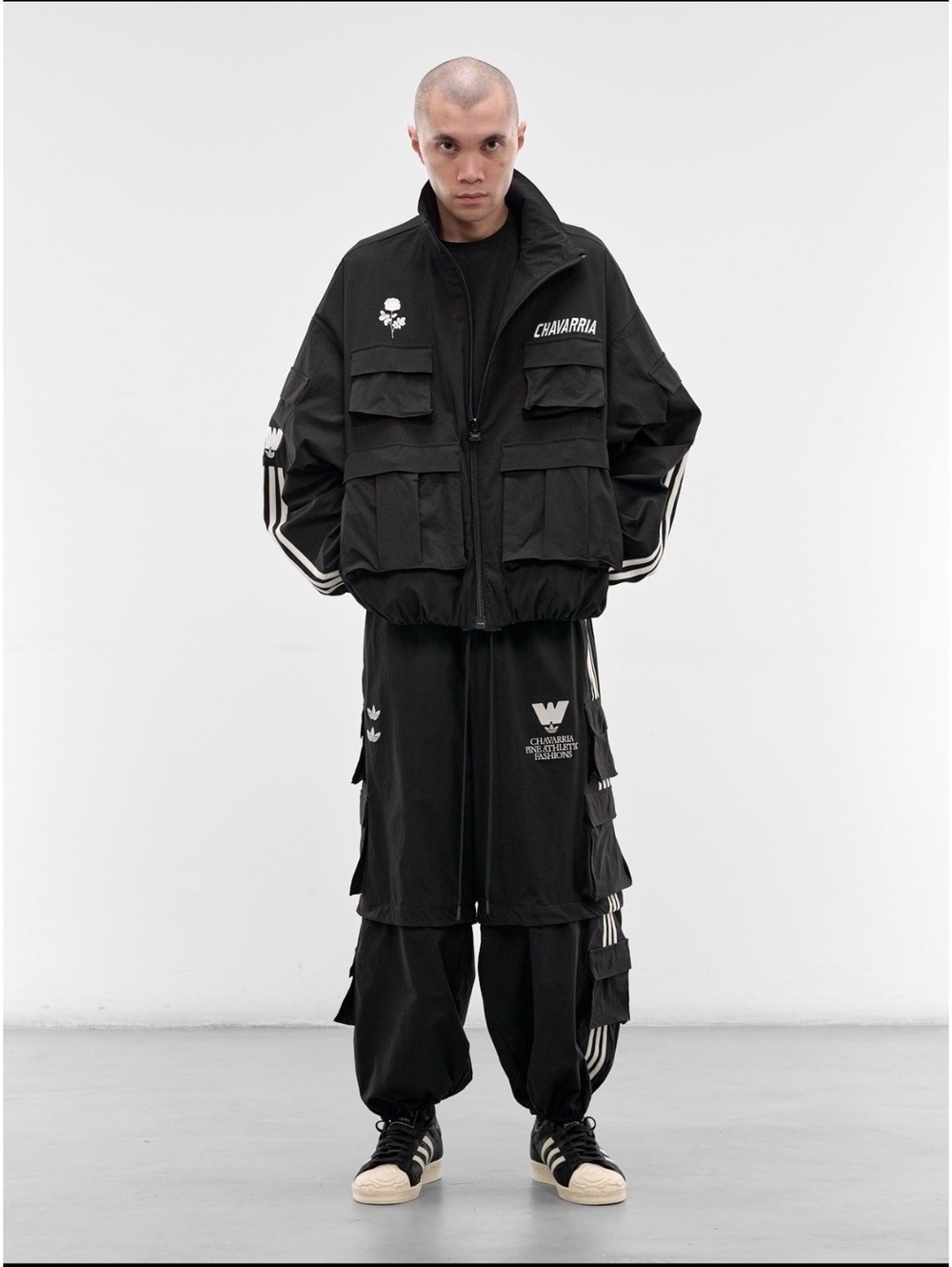 Adidas Originals x Willy Chavarria Cargo Track Jacket Black Size L NWT